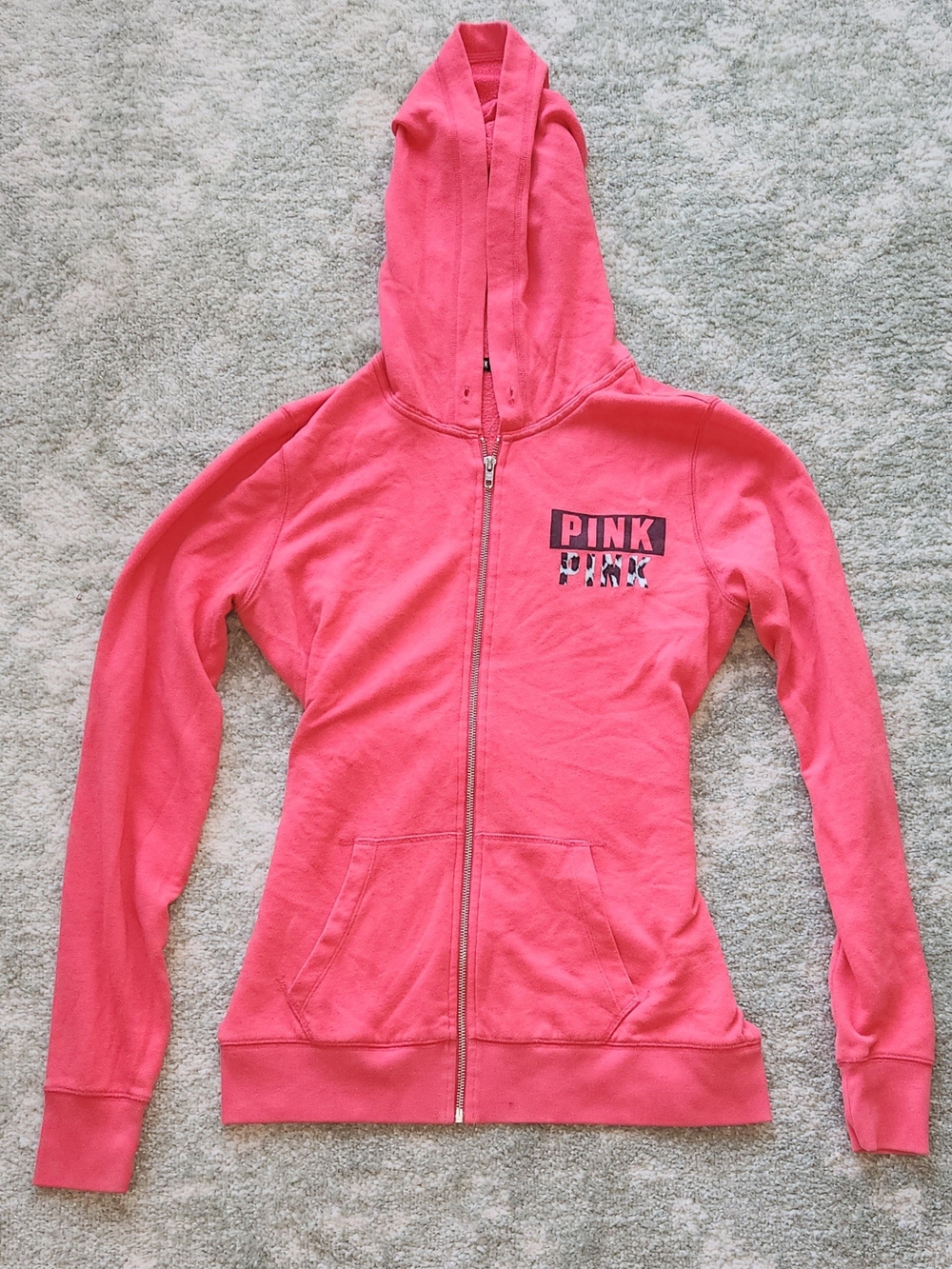 PINK Victoria's Secret Pink Zip-Up Hoodie Jacket - Pink